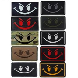 Patch de Gravure Laser à Infrarouge Brassard Lumineux Autocollant DulPatch Visage Maléfique IR