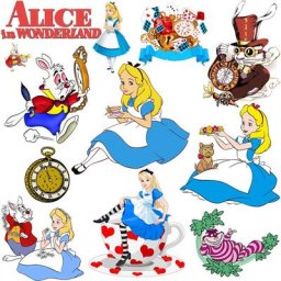 Disney-Alice au pays des merveilles patchs thermoadhésifs sur vêtements autocollants à transfert