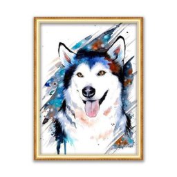 Kit de broderie Animal chien Husky 11CT bricolage point de croix ensemble de couture artisanale