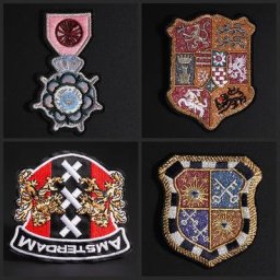 Badge brodé de haute qualité médaille de personnalité à paillettes patch manteau en Denim