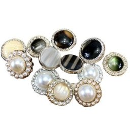 HL – pull avec perles et strass 5 pièces 20mm-25mm boutons de placage tige bricolage