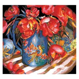 Kit de fleurs en point de croix tulipes de l'east Vase sur la Table RTO M 597 OK