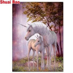 Nairobi Orn Puzzle 5D Diamond Painting Full Square Round 3D Diamond Embroidery Horse Animals
