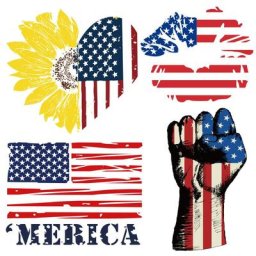 Independence Day American Feel Patchs pour vêtements thermocollant autocollant de mode bricolage