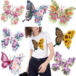 Autocollant de danse papillon sur T-shirt transfert de fer à repasser pour vêtements sweat à
