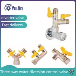 Vanne de Roi ation à trois voies pour lavage de voiture 1 entrée 2 sorties tuyau d'eau machine à