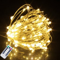Guirlande lumineuse LED à piles avec télécommande USB fil de cuivre lumières de décoration de
