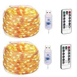 Guirxiété lumineuse LED avec télécommande fil de cuivre étanche lampe pour Noël mariage
