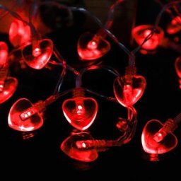LED En Forme De Coeur Guirlandes lumineuses 10/20/30/40leds Guirlande lumineuse Intérieure Guirlande