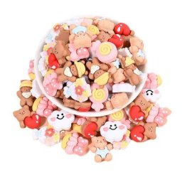 Mini ours gâteau sucette en résine 10 pièces Cabochons à dos plat en résine Scrapbook Diy
