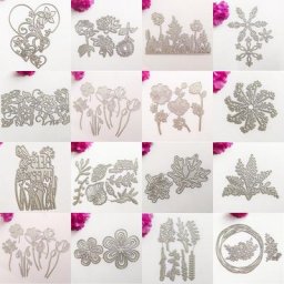 Matrices de découpe en métal pour scrapbooking et carte série fleurs et feuilles artisanat en