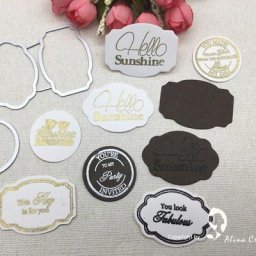 AlinaCraft METAL CUTMUSDIES Wish Letter Banner Tag Frame Label Scrapbook Paper Craft Card Album