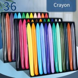 Ensemble de Crayons Triangulaires Colorés en Plastique pour Peinture d'Enfant Bâton à Huile Non