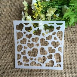 Gaufrage en plastique de cœur pour pochoir de Scrapbook modèle en papier