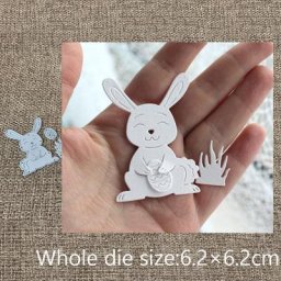 XLDesign – matrices de découpe en métal artisanat matrice de découpe pâques lapin herbe œuf