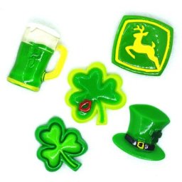Cabochons en résine à dos plat pour la Saint-Patrick tasse de bière Shamrock fournitures