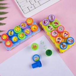 Négligeable de tampons auto-encreurs pour enfants tampons jouets pour enfants sceau de visage