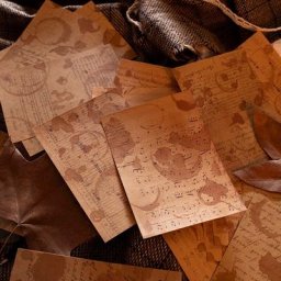 Paquet de matériel de décoration 30 feuilles notes mémo sur le thème de la tache de café notes en