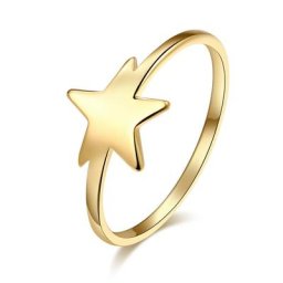 CACANA-Bague de Mariage en Acier Inoxydable pour Femme Pentagramme d'Amour Dimensions Agemen