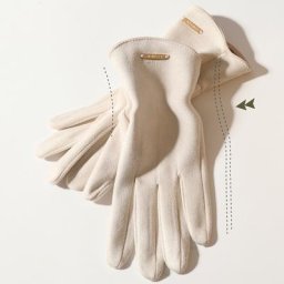 Gants en cuir suédé pour femme mitaines chaudes doigt complet peluche vintage écran tactile