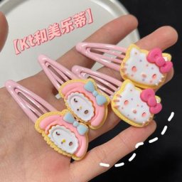 Pinces à cheveux Kawaii My Melody Hellokittys 2 pièces pinces à cheveux pour femmes frange