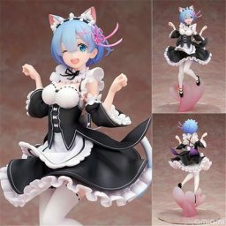 Kawaii Anime Re:ZERO -Start Life in Another World- Rem Cat Ear Ver Figurines en PVC à collectionner