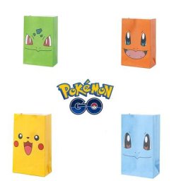 Sacs d'anniversaire Pokémon thème dessin animé bonbons fête respectueux de l'environnement