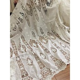 Tissu en dentelle au crochet de coton pur tissu en dentelle de coton de style vintage robe de