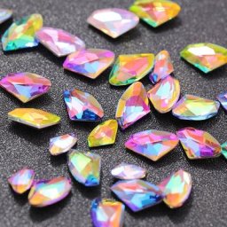 Strass colorés K9 10 pièces cristaux de verre paillettes accessoires de bijoux colle sur les