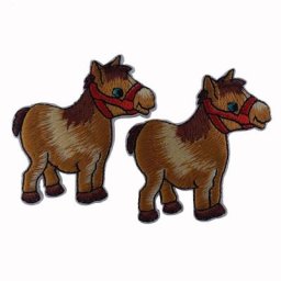 Patch brodé motif cheval 5 pièces pour vêtements autocollant de couture Badges accessoires