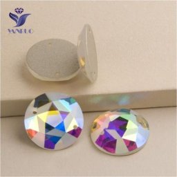 YANRUO – Strass AB ronds étoiles mates de toutes tailles en pierre supérieure cousus sur cristal