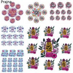 Patchs thermoadhésifs brodés en forme de lettres 10 pièces pour vêtements badges en arc-en-ciel
