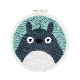 Totoro – Kit de broderie d'aiguilles pointues pour débutants broderie facile bricolage travail de