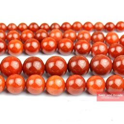 Perles en pierre naturelle Agata rouge lisse craquelée perles rondes en vrac de 6 8 10 12MM