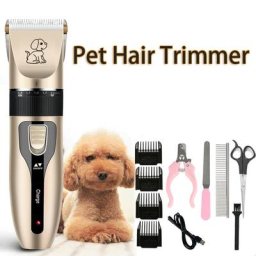 Tondeuse à cheveux électrique pour animaux de compagnie avec lame en céramique aste ensemble de