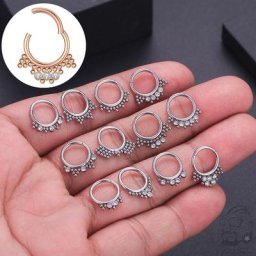 Anneau de septum antarctique en cristal 1 pièce gothique punk septum clUNICEF cerceaux
