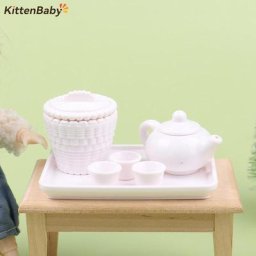 1 ensemble théière à thé Miniature pour maison de poupée vaisselle de table cuisine meubles