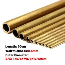 Tubes en laiton pour la fabrication de marijuana diamètre 2mm 3mm 4mm 5mm 6mm 7mm 8mm 9mm