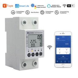 Compteur numérique monophasé Wifi Tuya Din Rail consommation d'énergie kWh tension courant