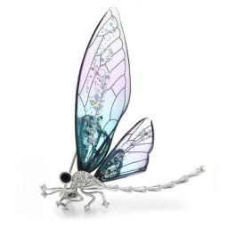 Broche libellule insecte transparente pour dames document nickel é simple exquis robe de mode pour