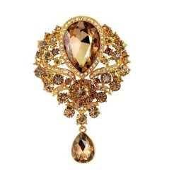 CINDY XIANG – grandes broches goutte d'eau en cristal pour femmes pendentif de mode Vintage Style