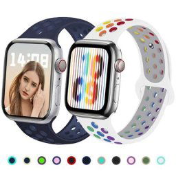 Bracelet en Silicone pour Apple Watch 44mm 45mm 41mm 40mm 42mm 38mm 45mm accessoires iWatch série