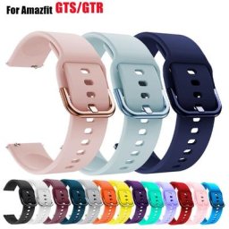 Bracelet de montre Amazfit bip en Silicone 20mm/22mm pour Amazfit GTS/2/2e/3/4 GTS2 Mini/GTR