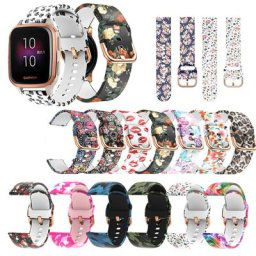 Bracelet de montre en silicone imprimé bracelet souple camouflage Garmin Venu Sq Vivoactive 3