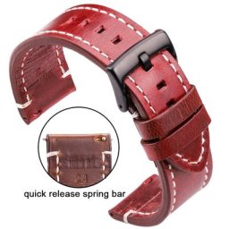 Bracelets de montre Vintage en cuir véritable pour hommes et femmes 18 20 22 24mm en cuir de veau