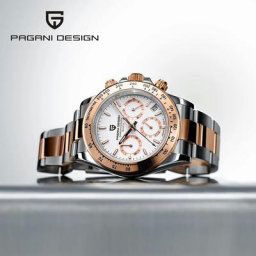 PAGANI DESIGN – montre-bracelet de sport pour hommes en acier inoxydable étanche en verre saphir