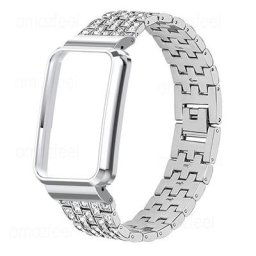 Bracelet à maillons en diamant pour Xiaomi Band 7 Pro boîtier en métal bracelets de protection