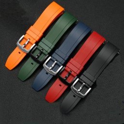 Bracelet de montre en caoutchouc de Silicone de qualité 20mm 22mm 24mm Sport noir vert rouge