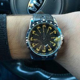 Montre-bracelet à quartz étanche pour homme bracelet en cuir grand diamètre marque supérieure