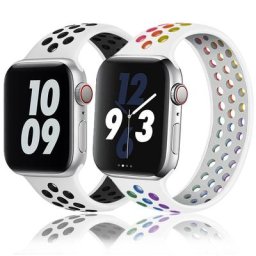 Bracelet en silicone pour Apple Watch Band 45mm 44mm 42mm 41mm 40mm 38mm Solo Loop Bracelet